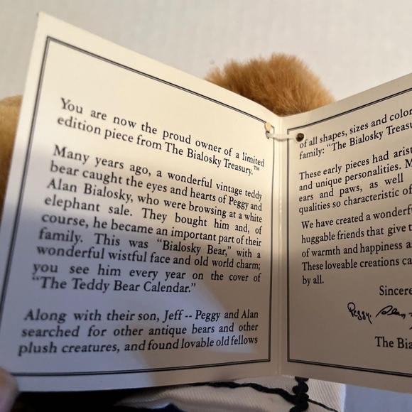 Preowned - Limited Edition Bialosky Treasury Collectible Salty Sailor Bear - Picture 4 of 6